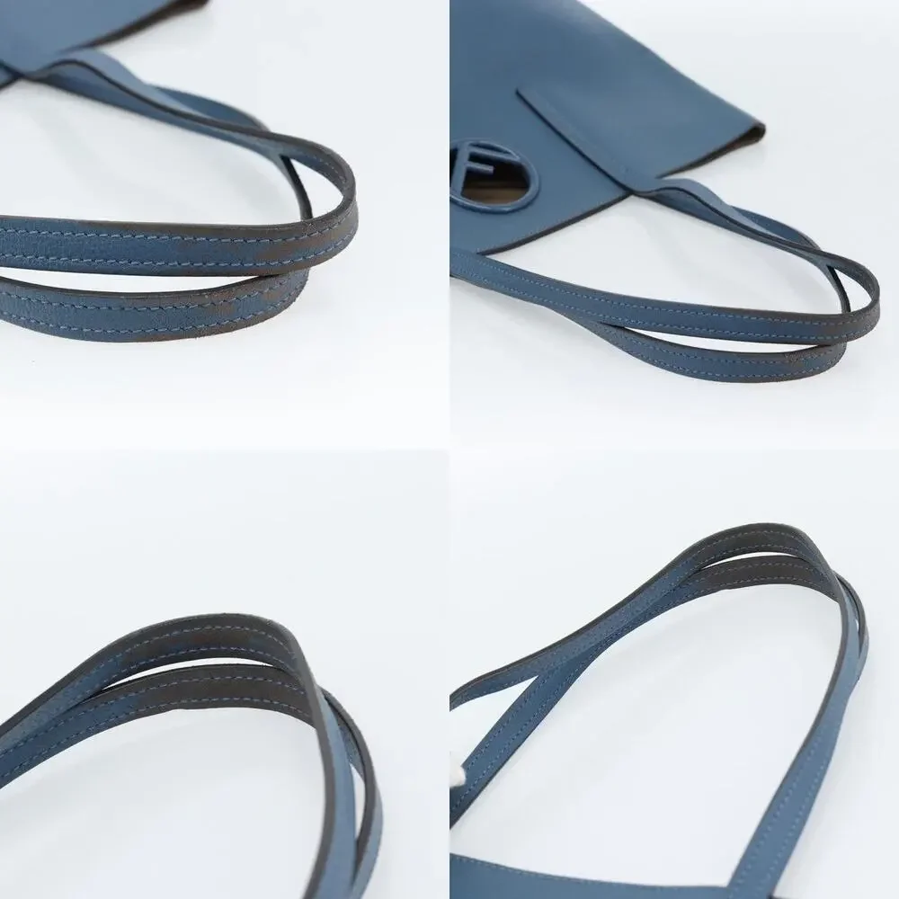 Fendi Leather FF Tote Blue